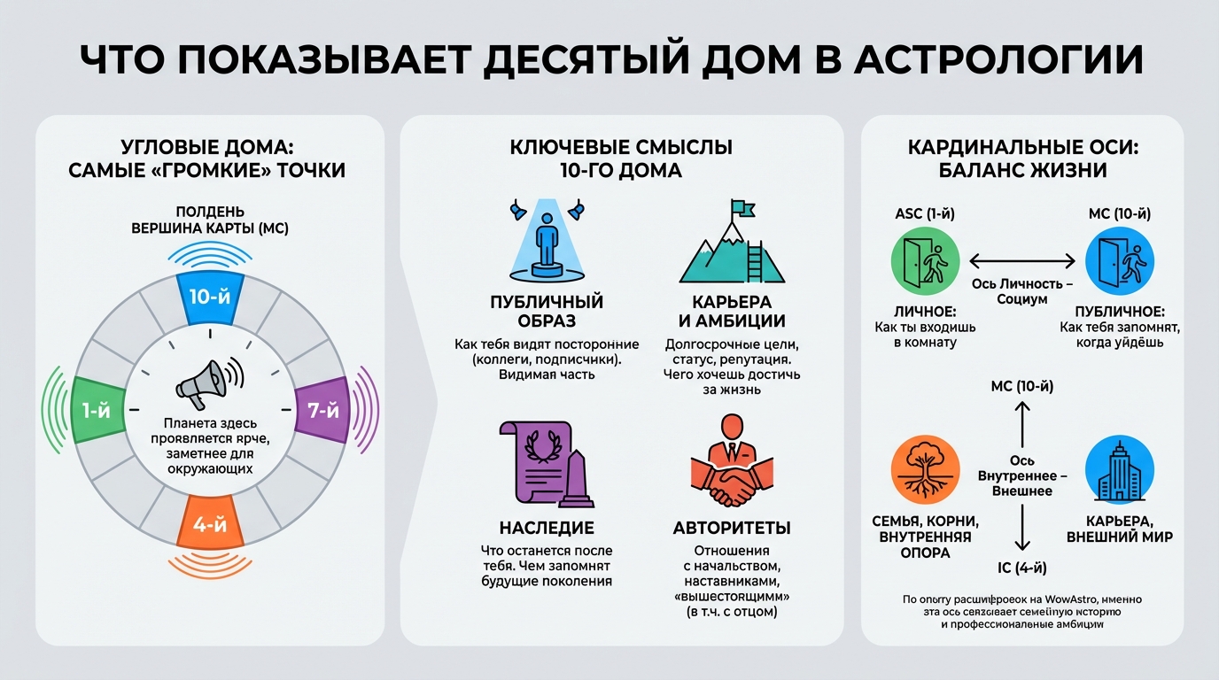 Что показывает десятый дом в астрологии