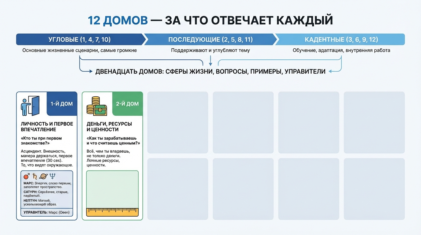 12 домов — за что отвечает каждый