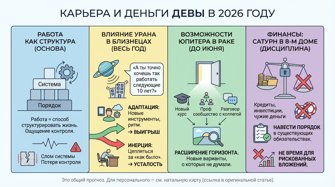 Карьера и деньги Девы в 2026 году