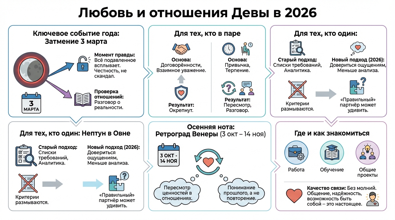 Любовный гороскоп для Девы на 2026 год