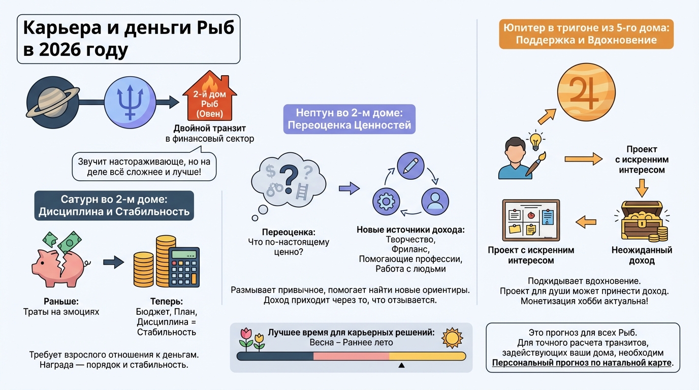 Карьера и финансы Рыб на 2026 год