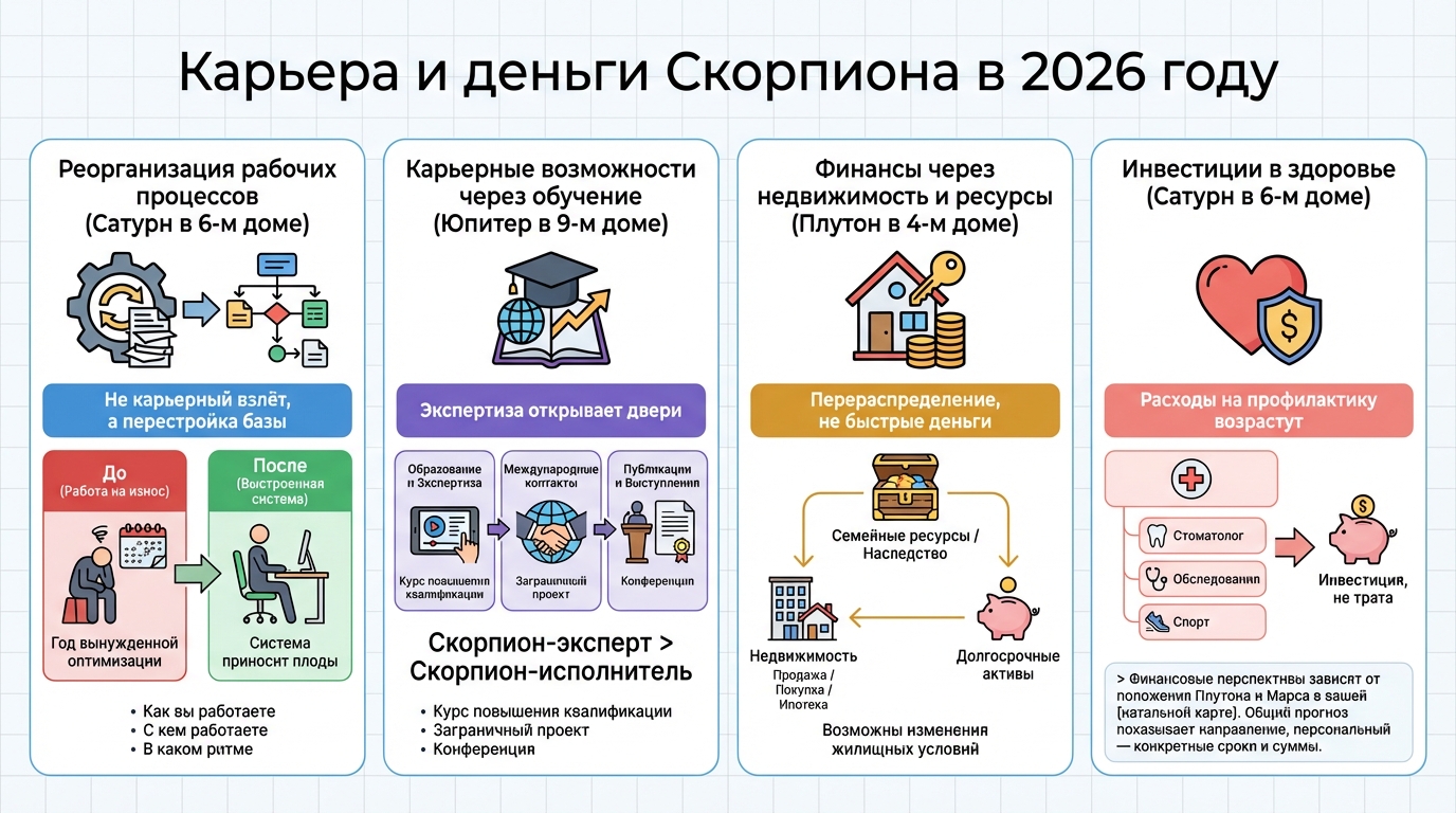 Карьера и деньги Скорпиона в 2026 году