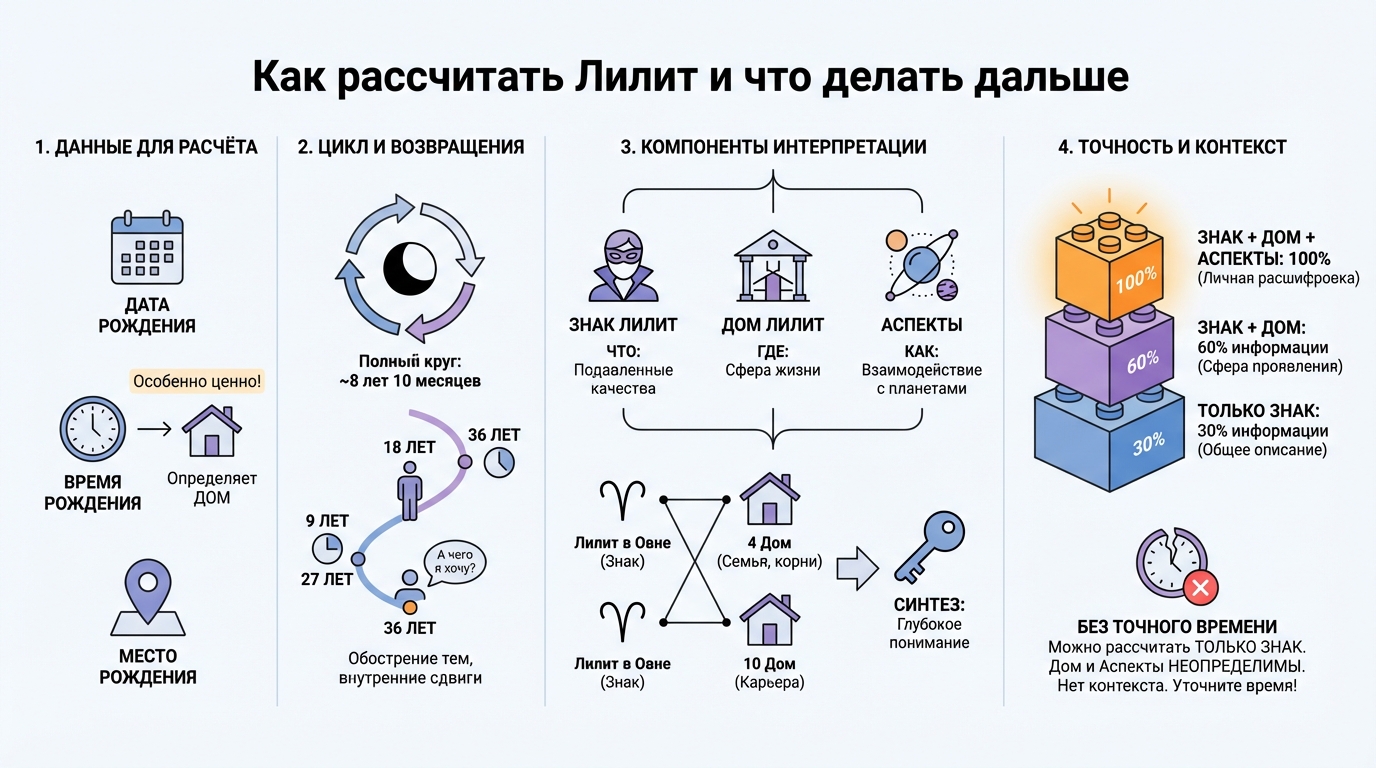 Как рассчитать Лилит и что делать дальше