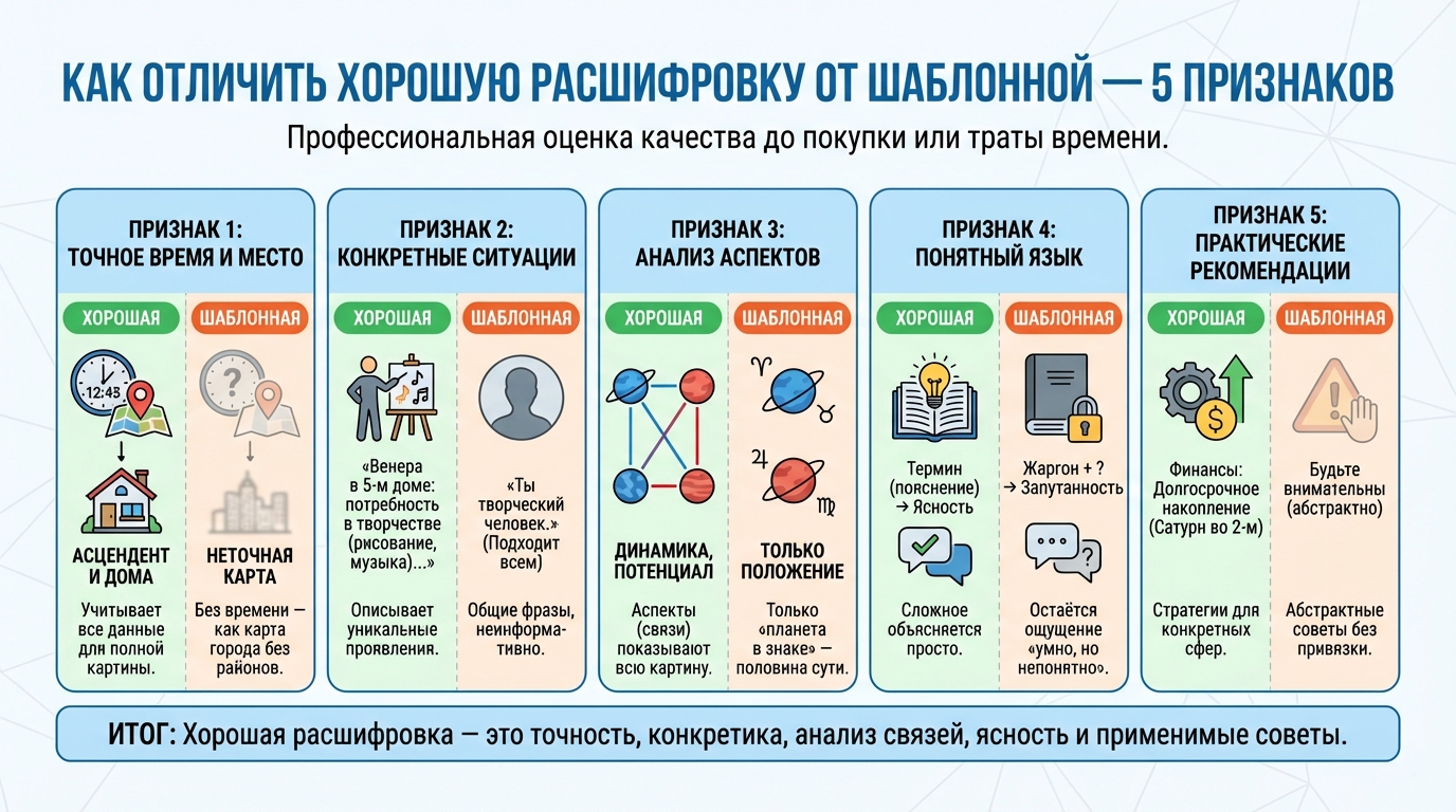 Как отличить хорошую расшифровку от шаблонной — 5 признаков