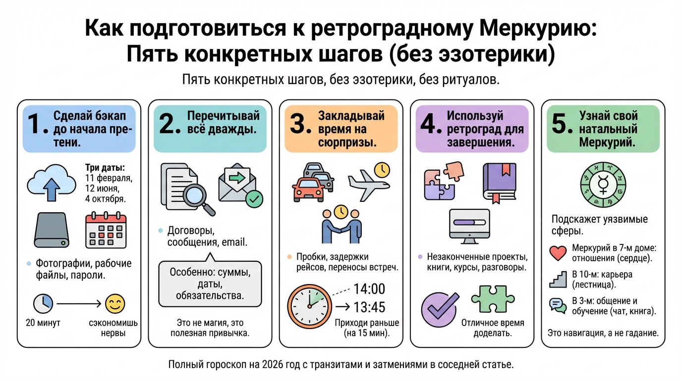 Как подготовиться к ретроградному Меркурию