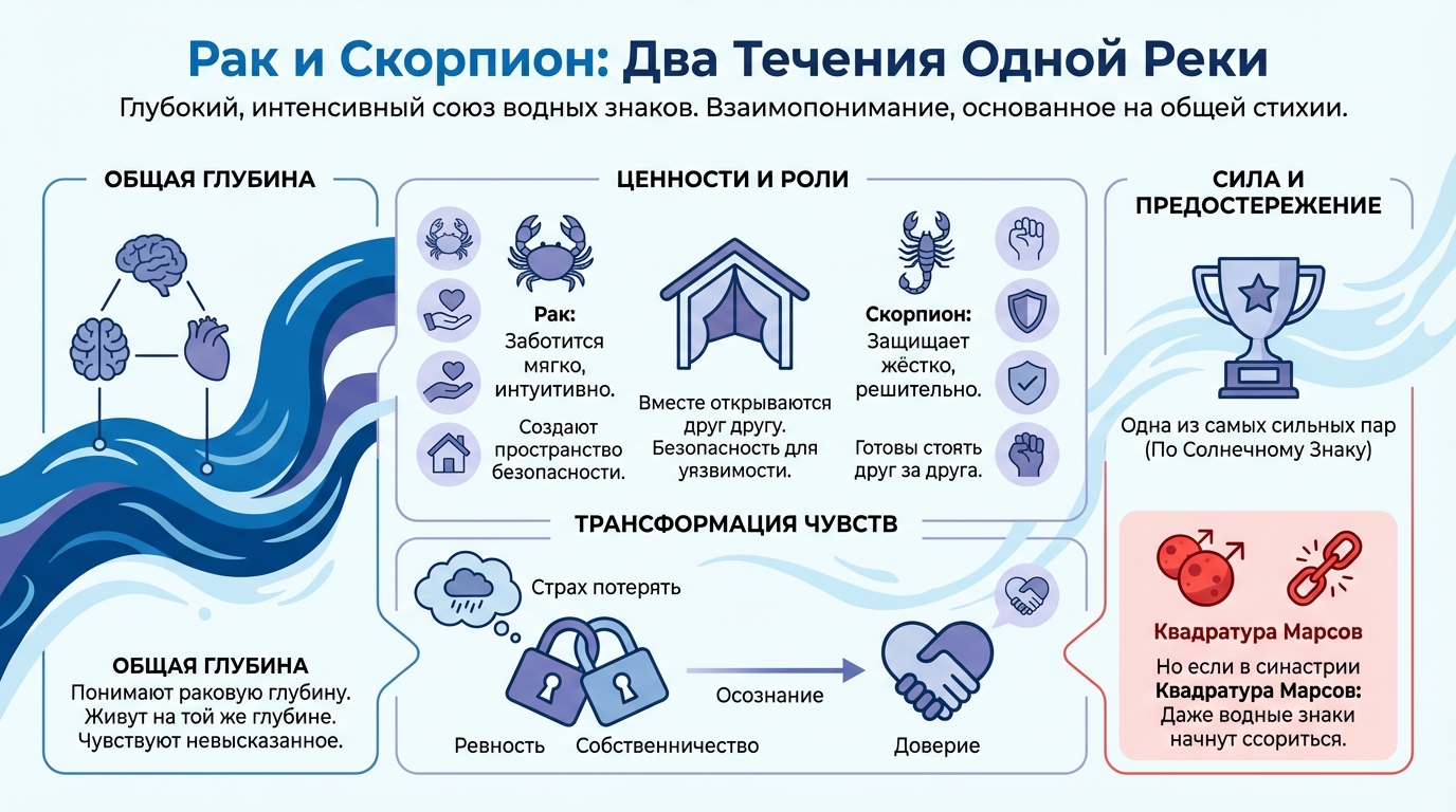 Рак и Скорпион — два течения одной реки