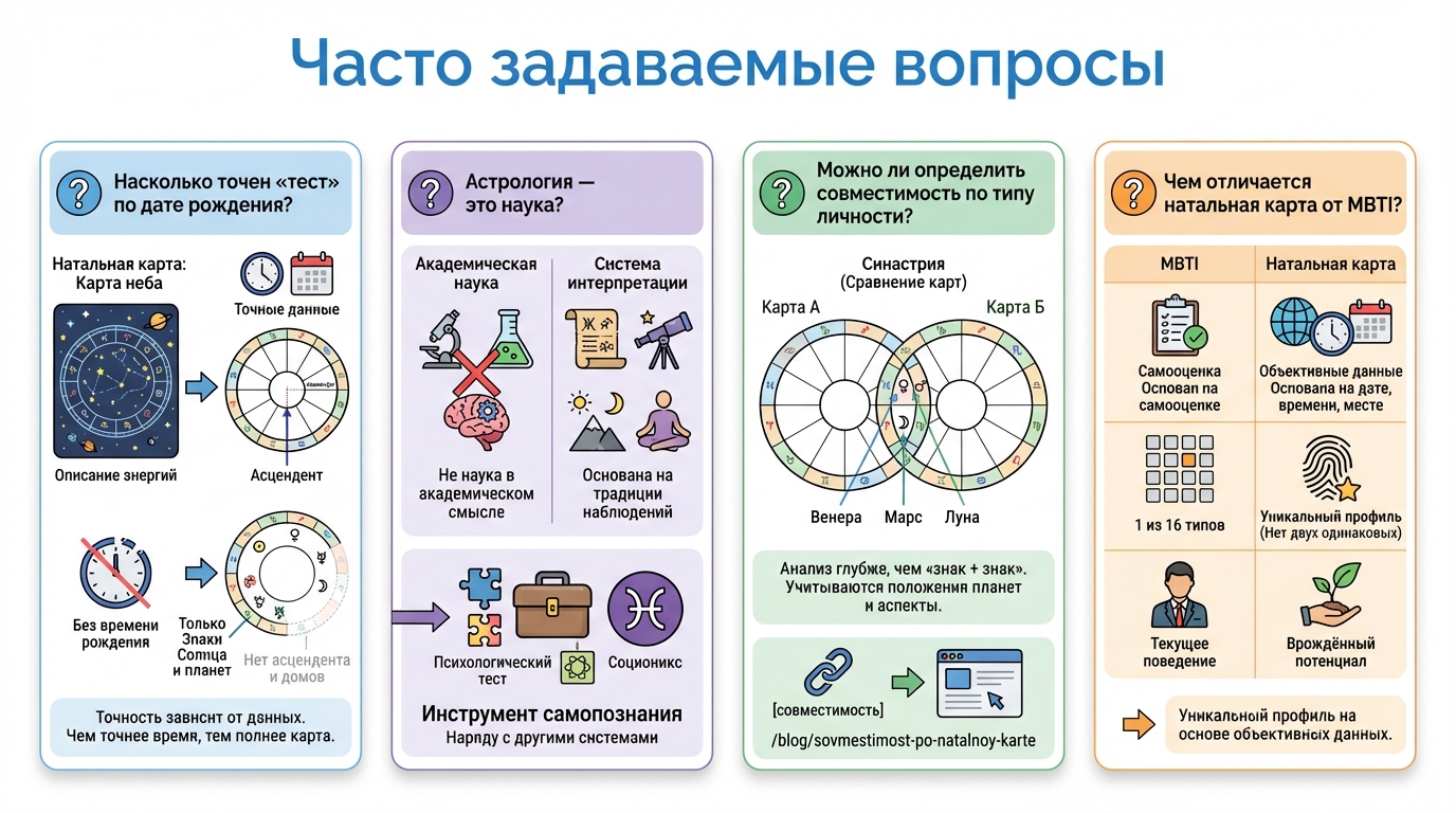 Натальная карта vs MBTI — сравнение систем типирования