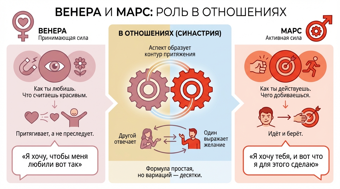 Венера и Марс: за что отвечают в отношениях