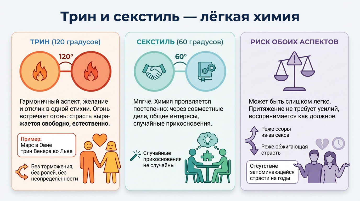 Трин и секстиль — лёгкая химия