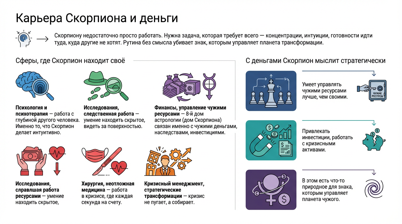Карьера Скорпиона и деньги